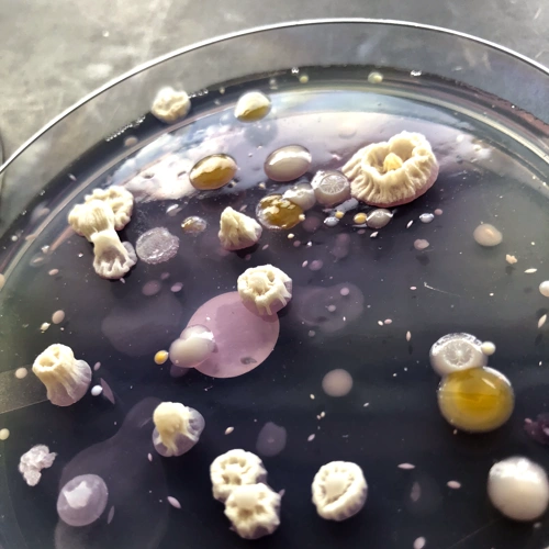 Picture of microbes on an agar plate